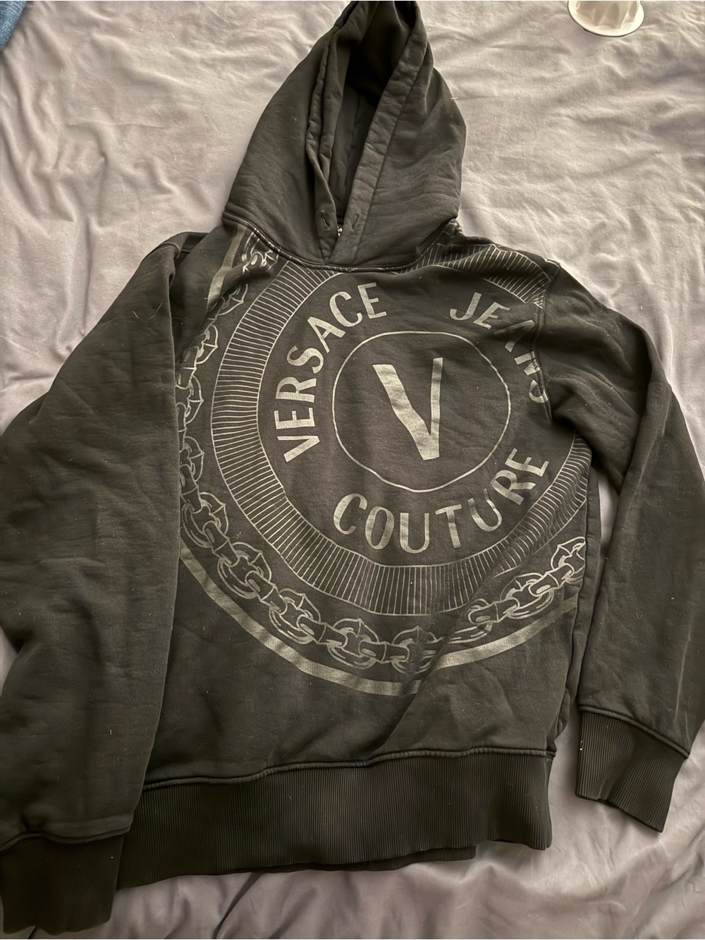 Versace Jeans Collection Black Logo Pullover Hoodie